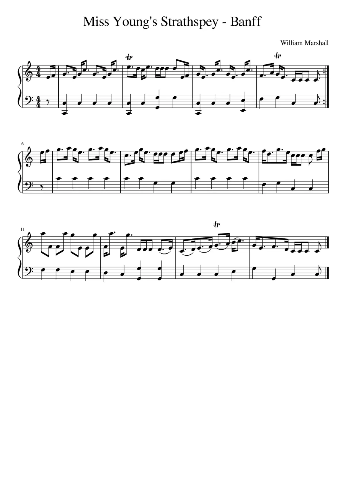 Miss Young's Strathspey - Banff - Page 1