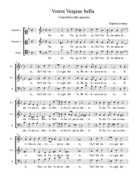 Vorrei Vergine bella