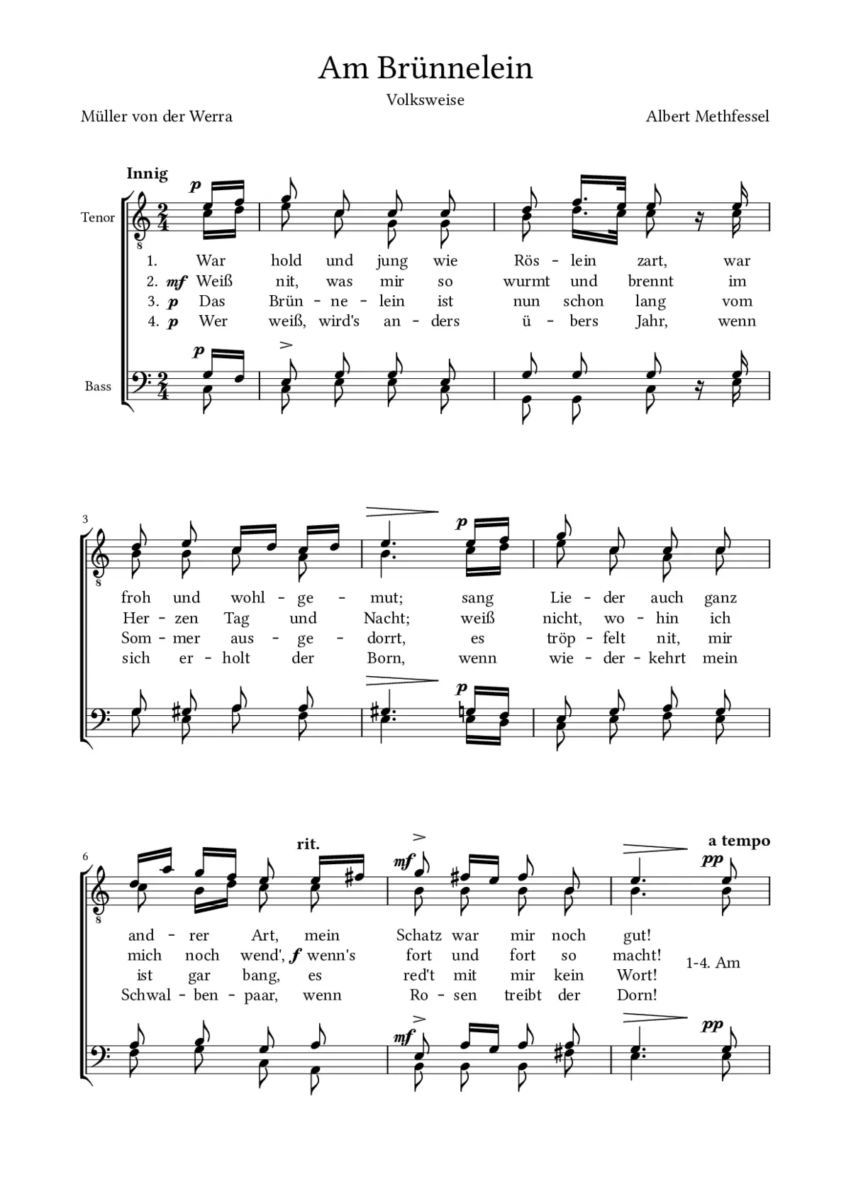 Am Brünnelein - Page 1