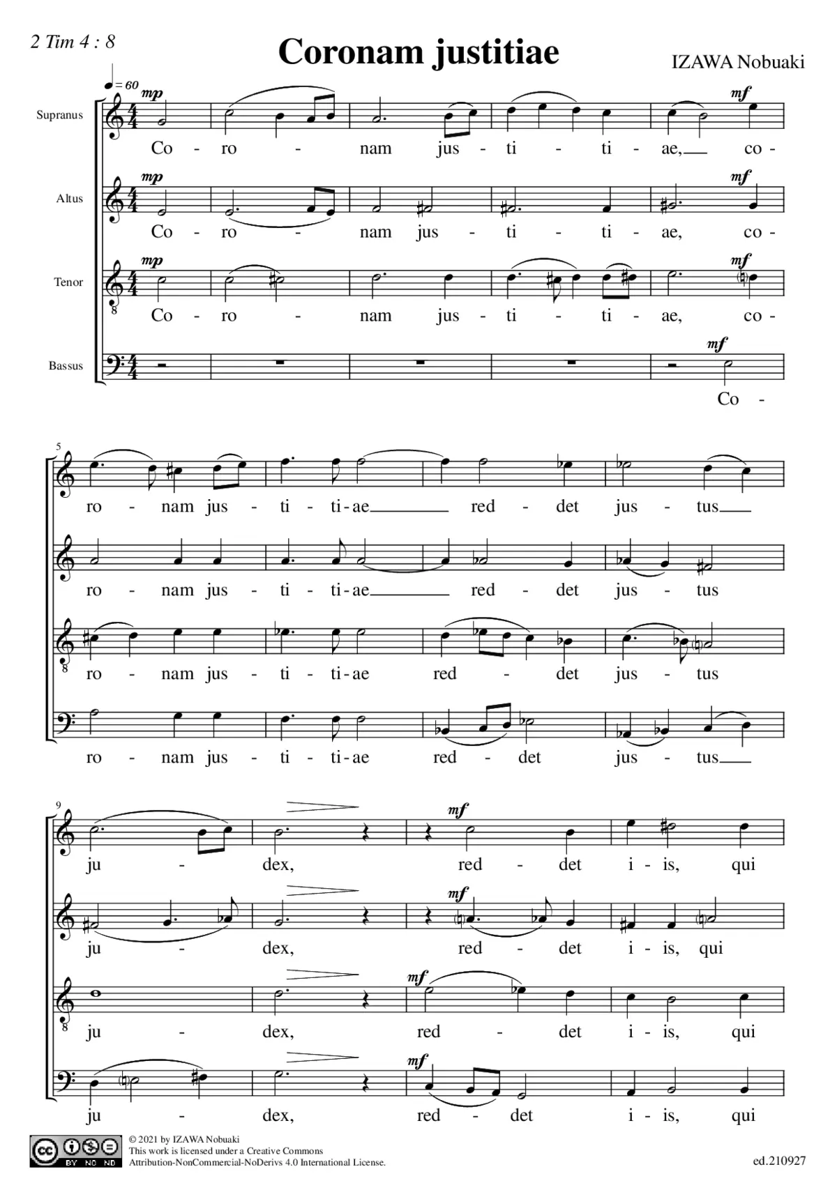 Coronam justitiae - Page 1