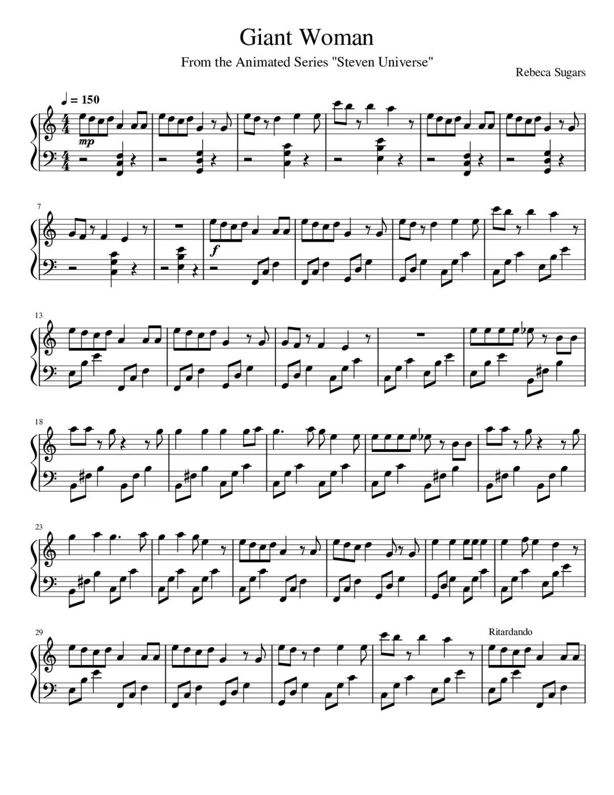 rebecca sugar - giant woman steven universe ost - Page 1