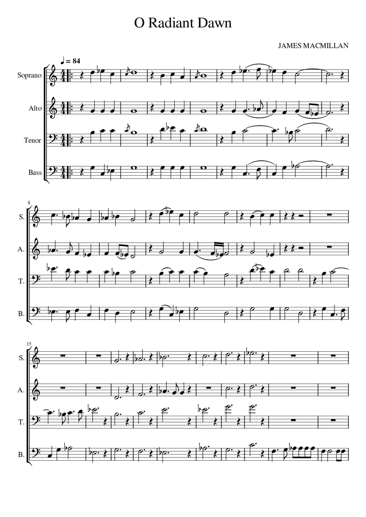 O Radiant Dawn - Page 1