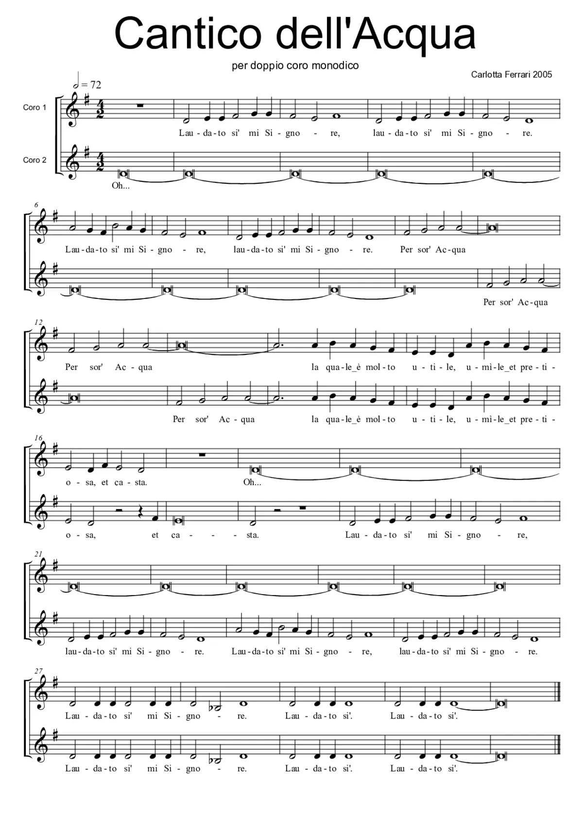 Cantico dell'acqua - Page 1