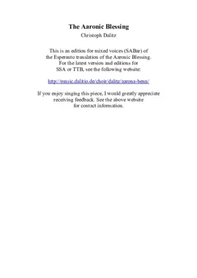 The Aaronic Blessing