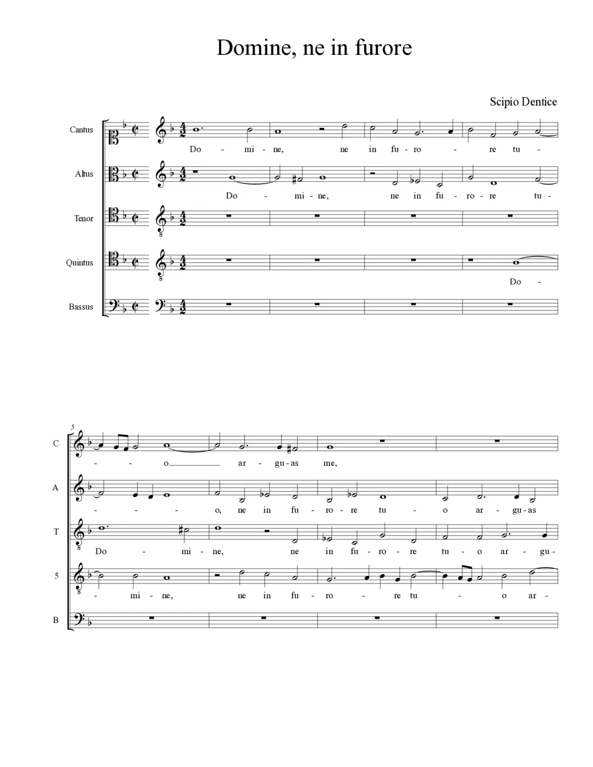 Domine, ne in furore - Page 1