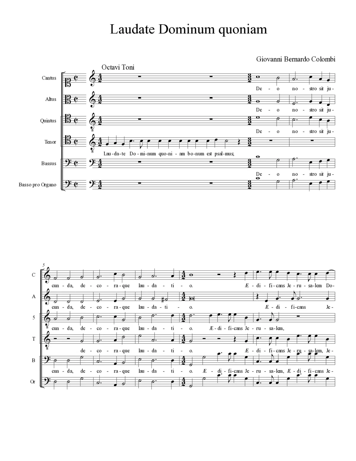 Laudate Dominum quoniam - Page 1