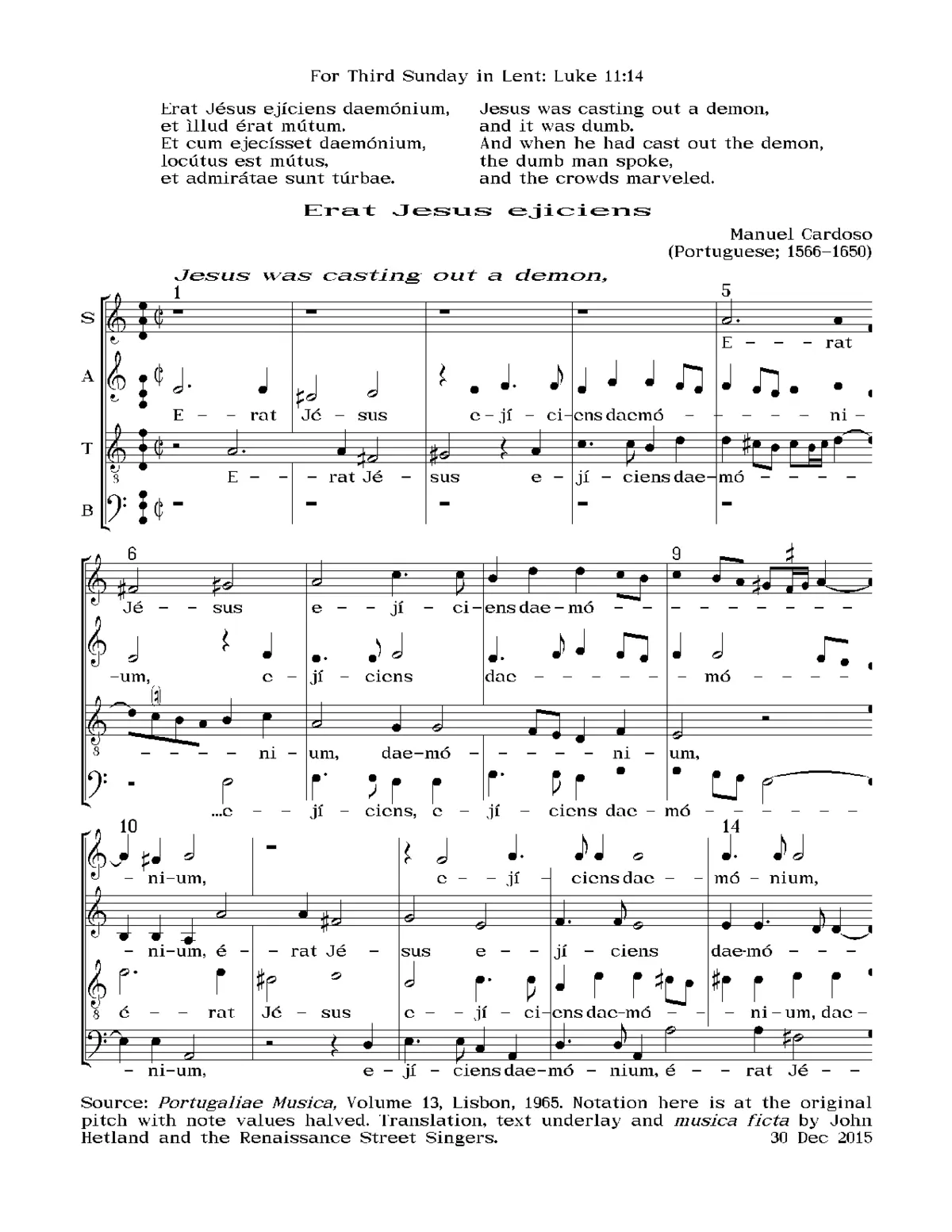 Erat Jesus ejiciens - Page 1