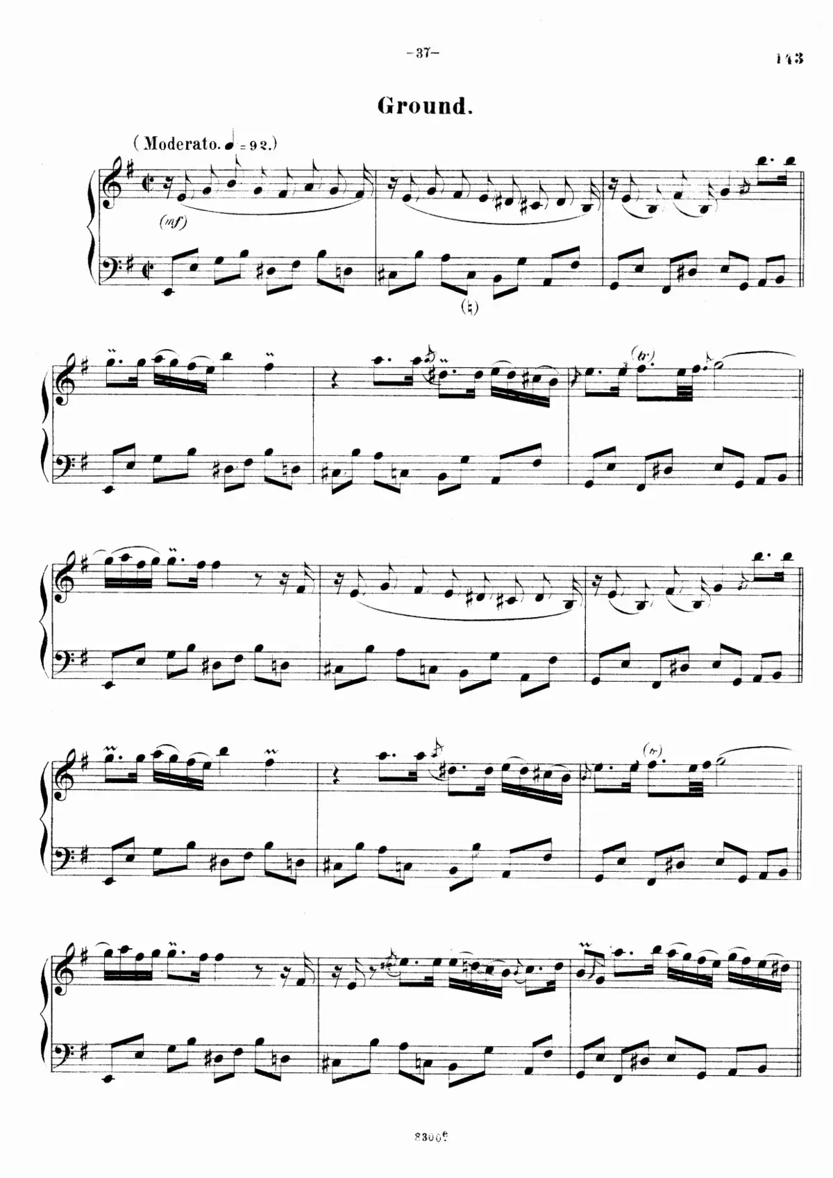 A New Ground in E minor - Page 1