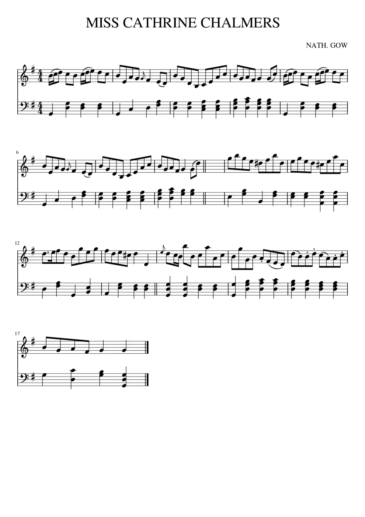 MISS CATHRINE CHALMERS - Page 1