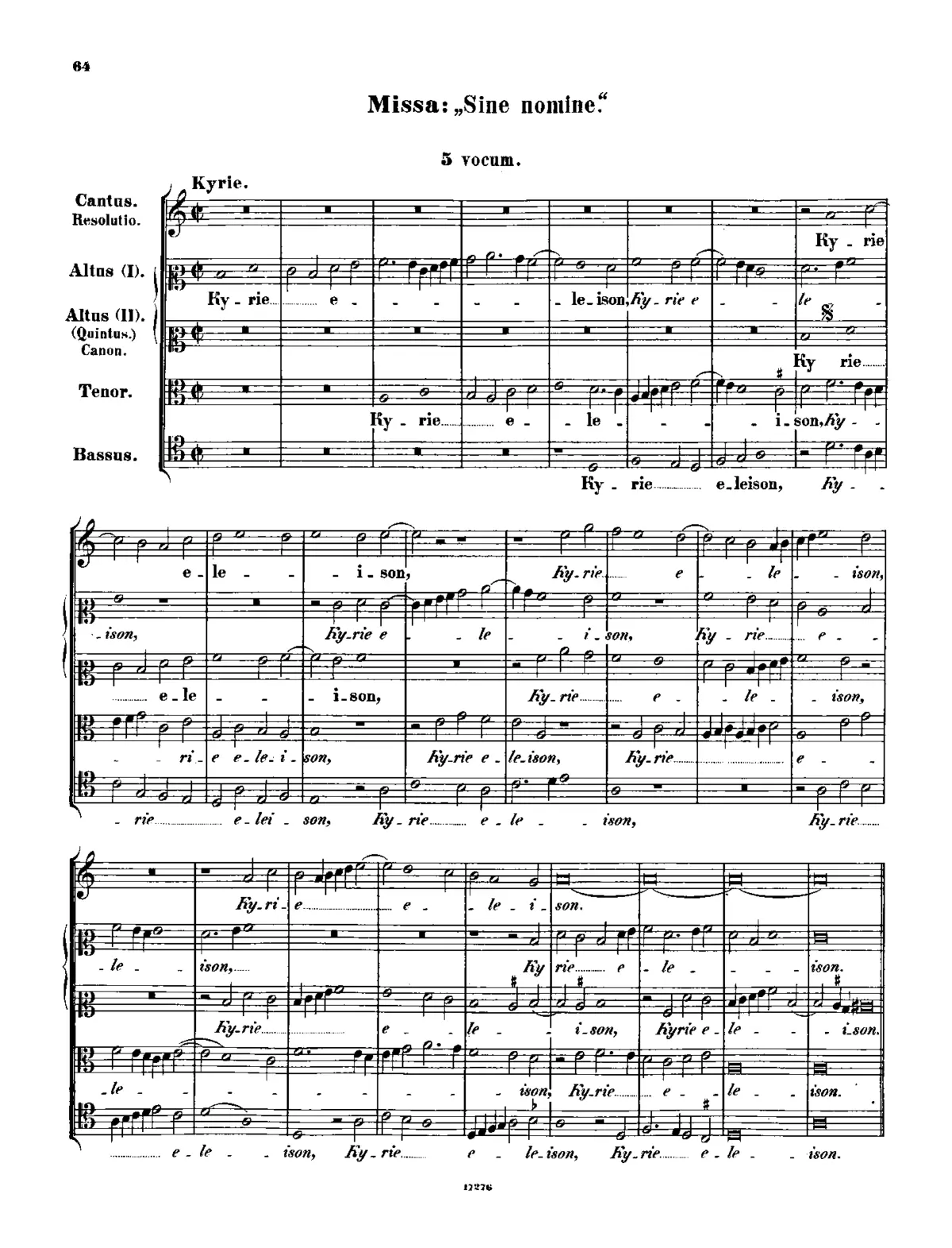 Missa sine nomine - Page 1