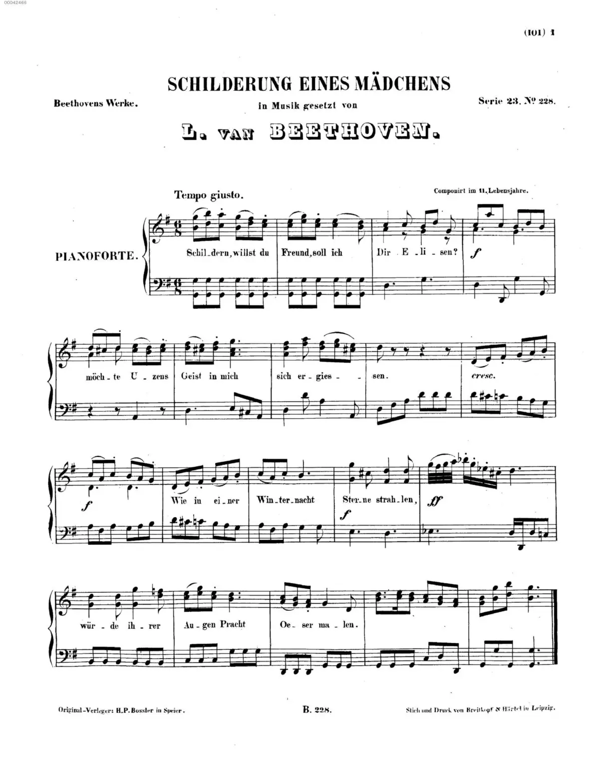 Schilderung eines Mädchens - Page 1