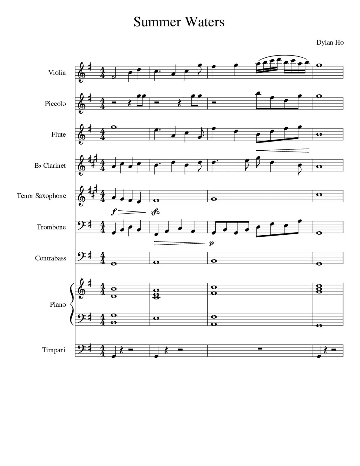 Summer Waters - Page 1