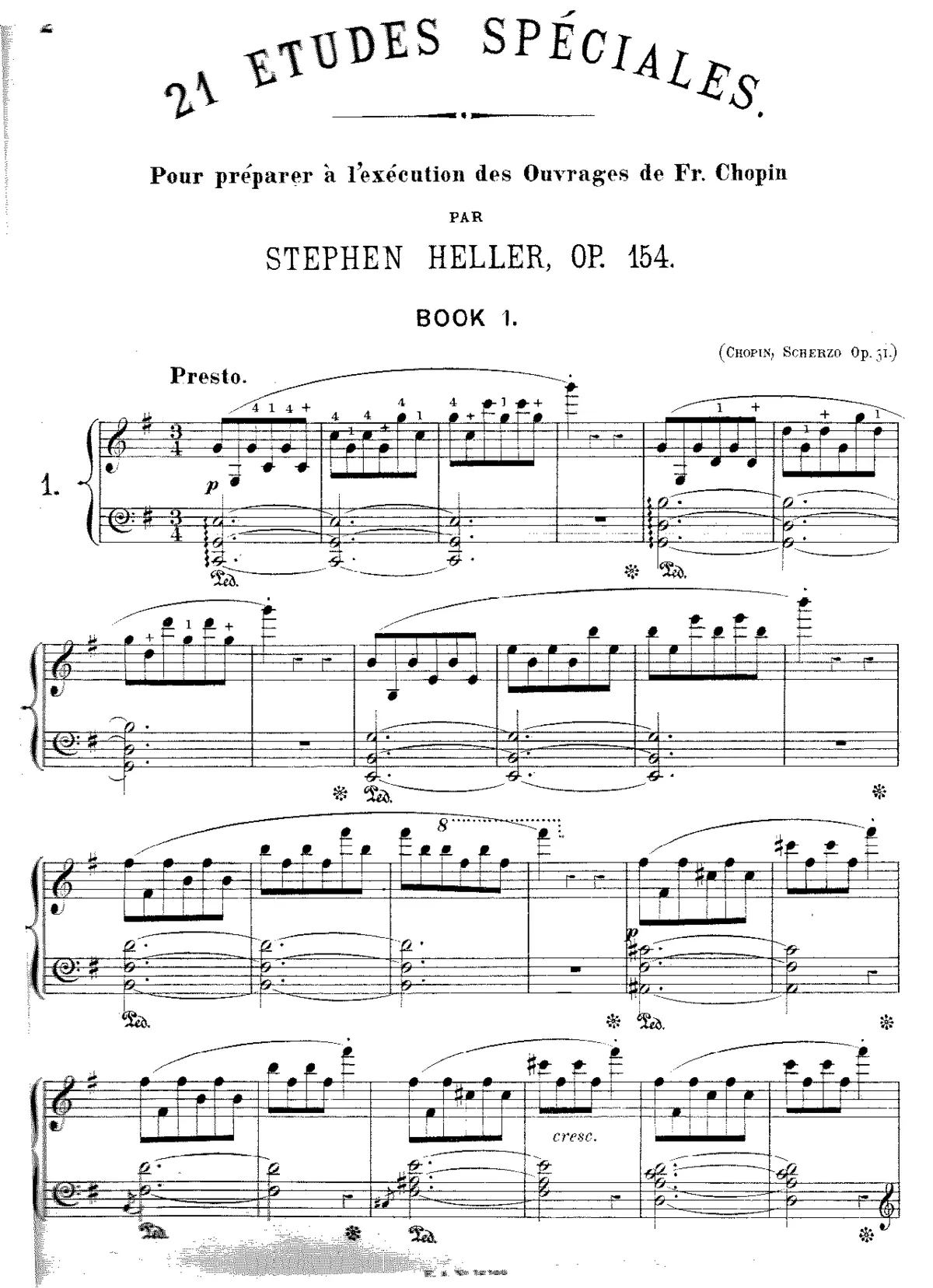 21 Études spéciales [d'après] Chopin - Page 1