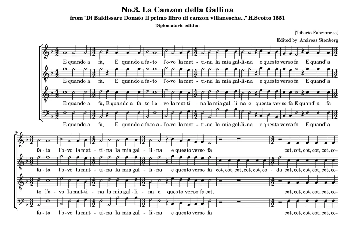 La canzon della gallina - Page 1