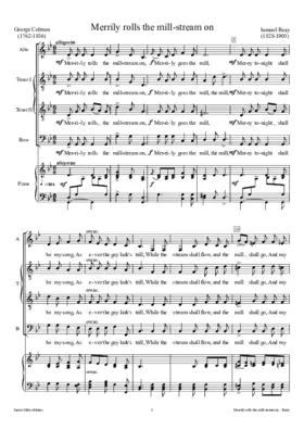 Merrily rolls the mill-stream on