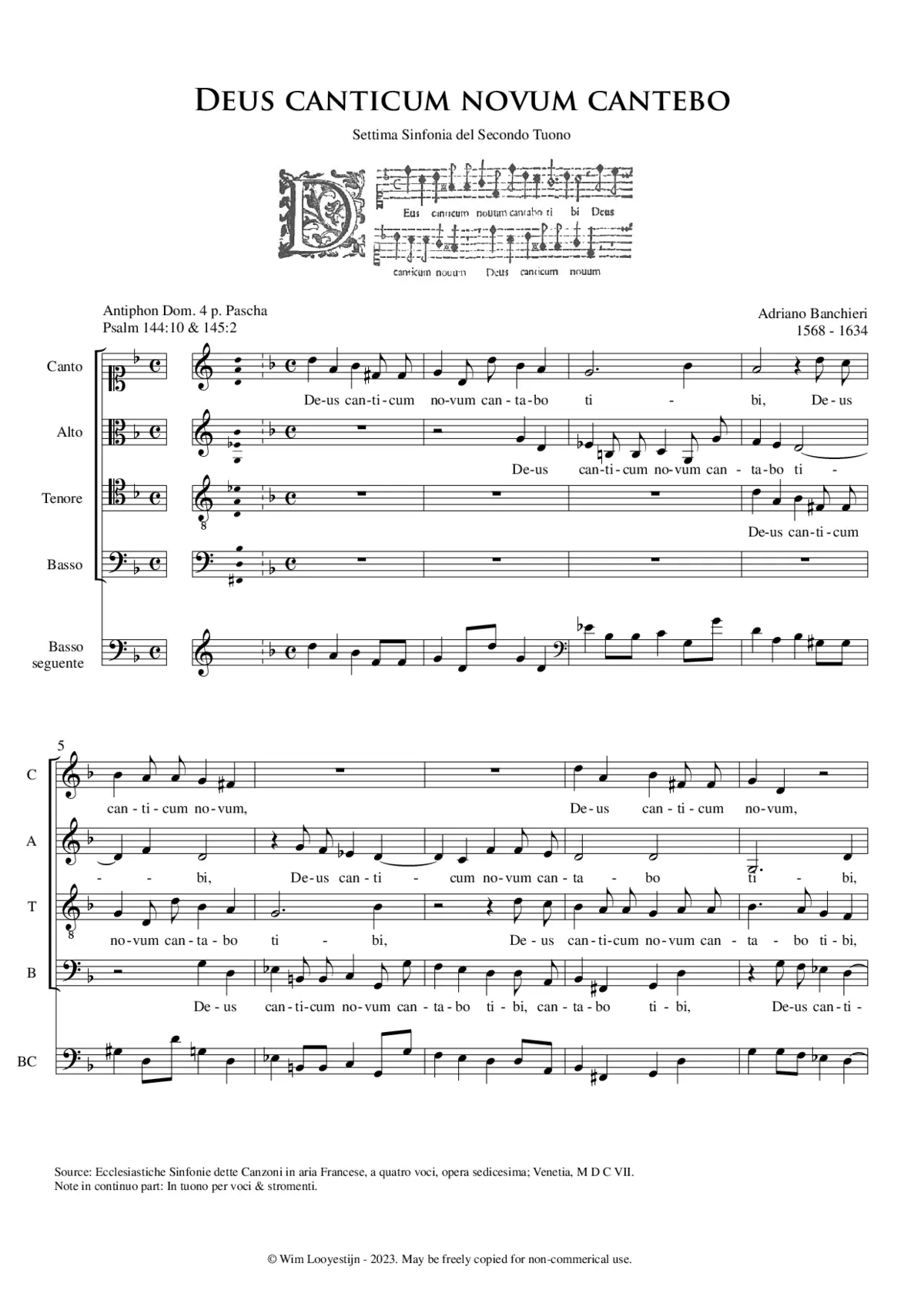 Deus canticum novum - Page 1