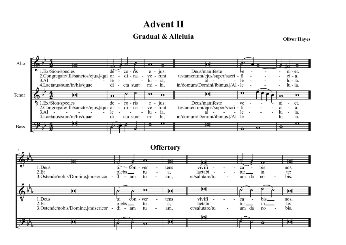 Advent II Gradual, Alleluia and Offertory - Page 1