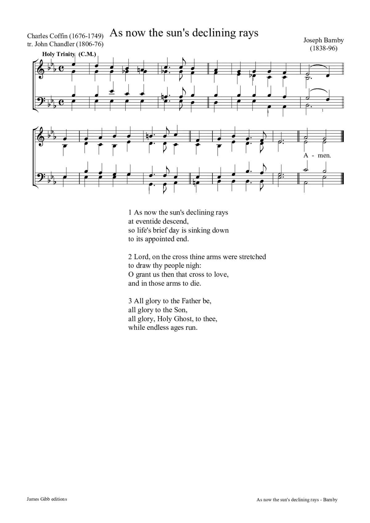 As now the sun's declining rays - Page 1