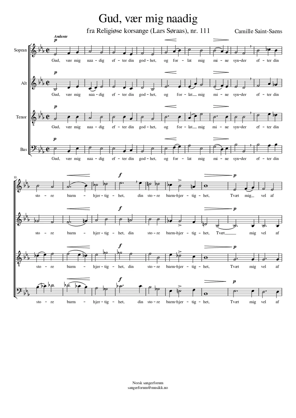 Ave verum in E-flat major - Page 1