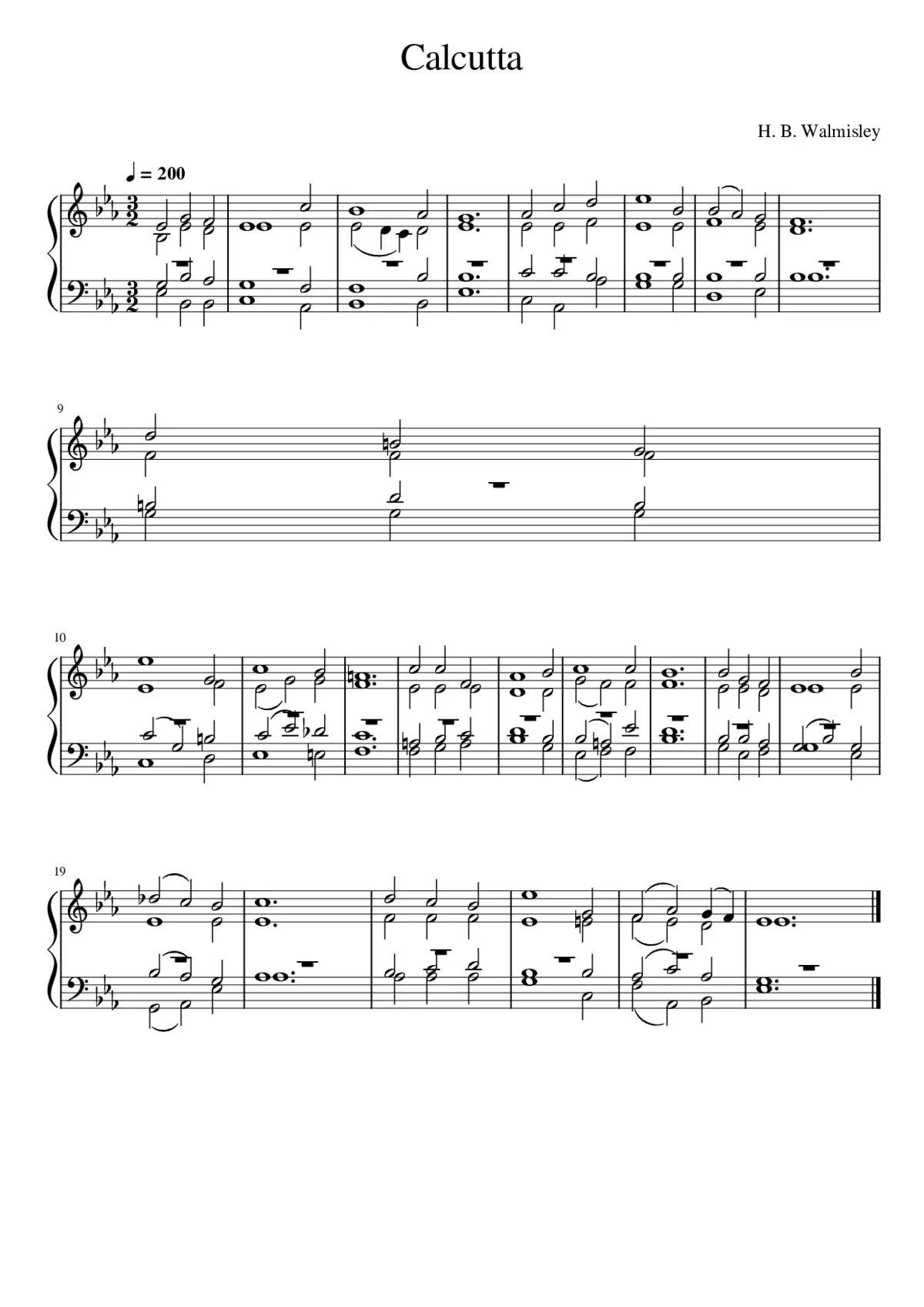 CALCUTTA (Walmisley) - H. B. Walmisley - Page 1