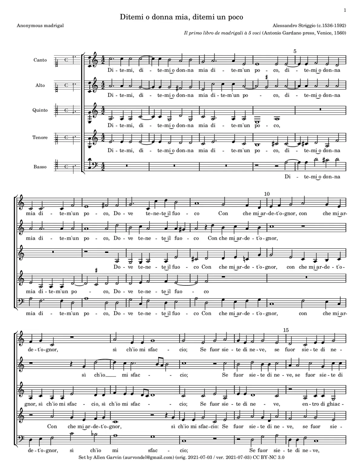 Ditemi o donna mia - Page 1