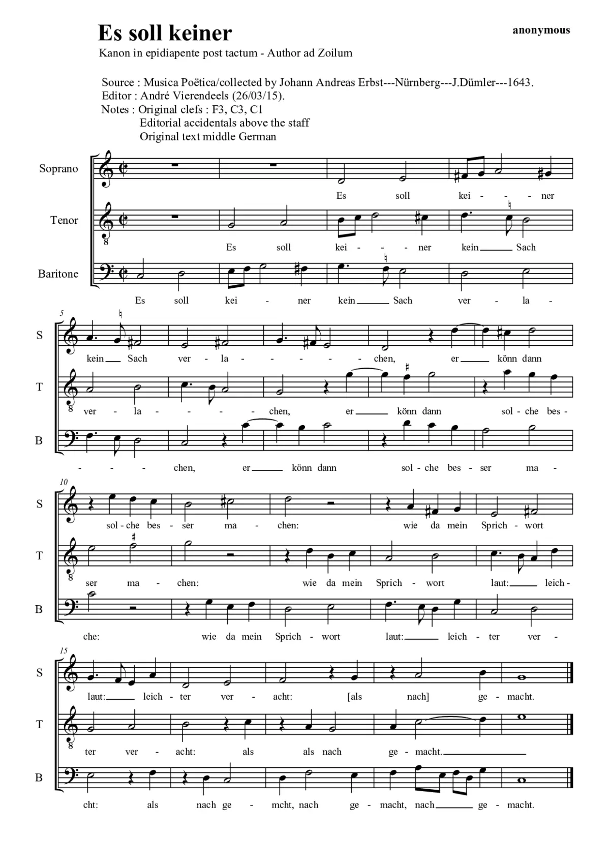 Es soll keiner - Page 1