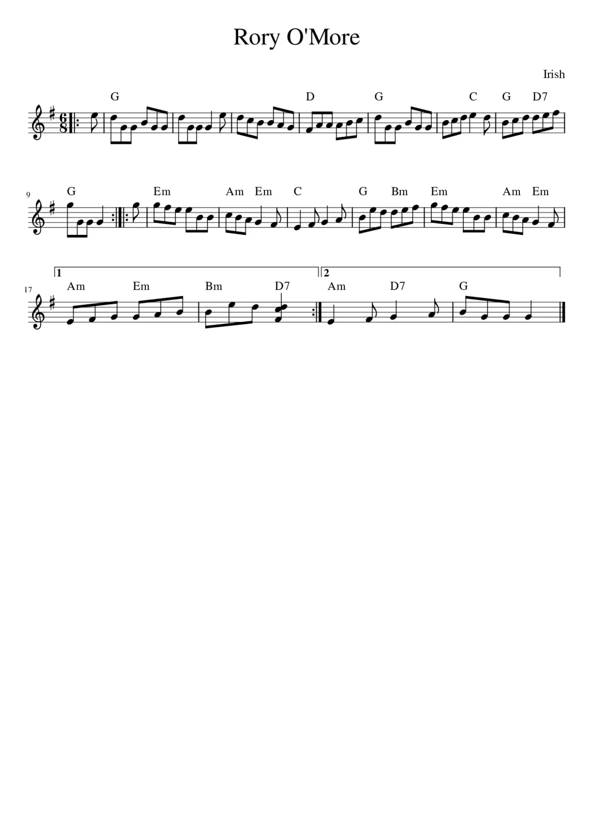 Rory O'More - Page 1