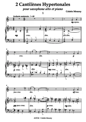 2 Cantilènes Hypertonales pour violon et piano