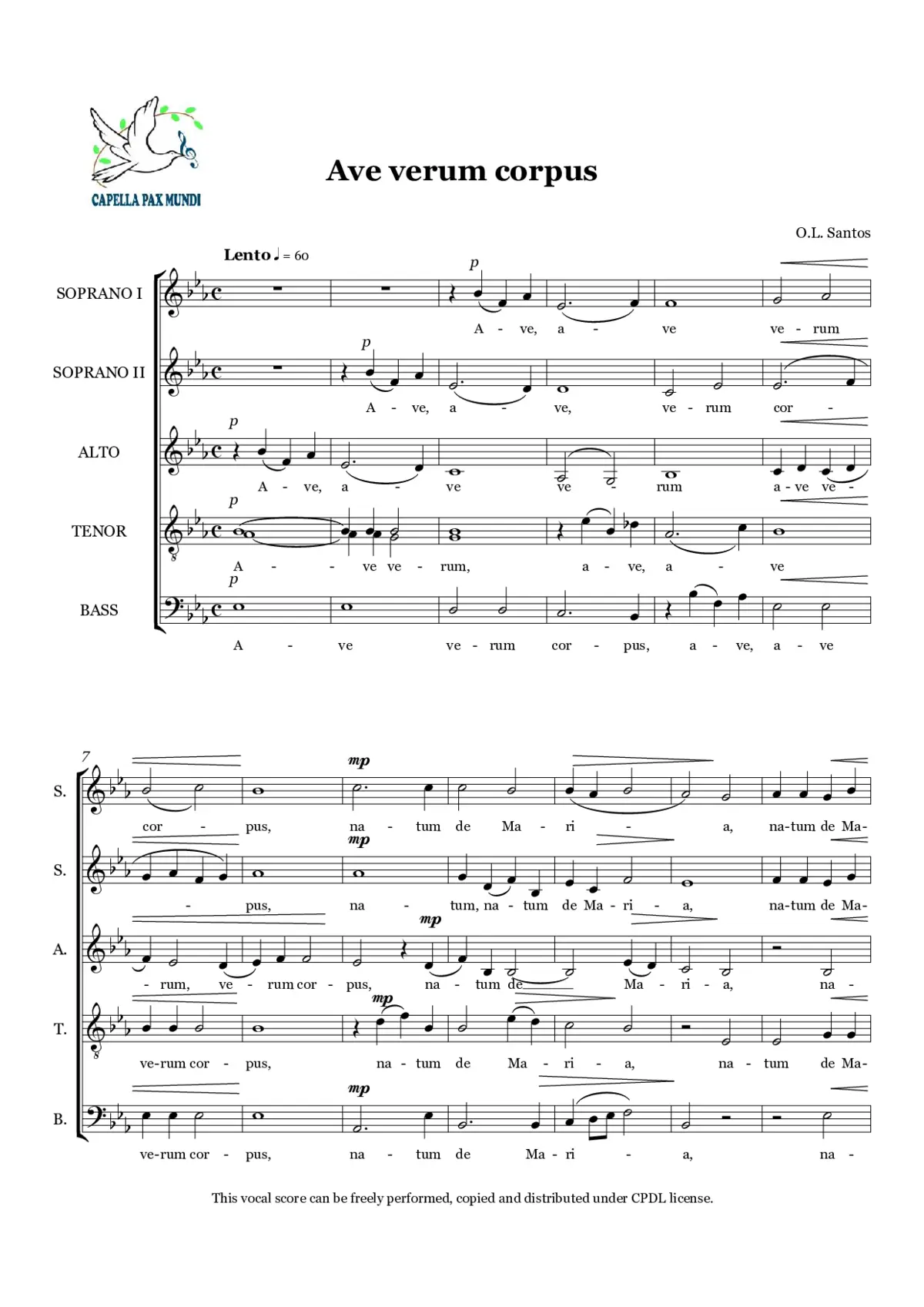 Ave verum corpus - Page 1