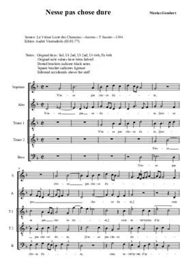 N'esse pas chose dure