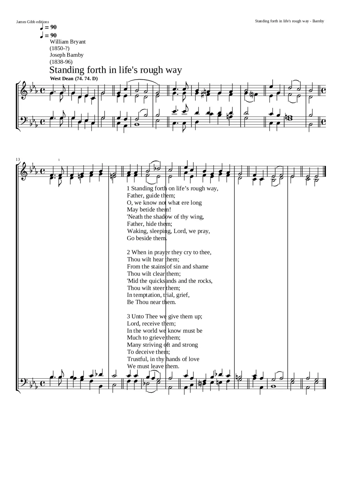 Standing forth on life's rough way - Page 1