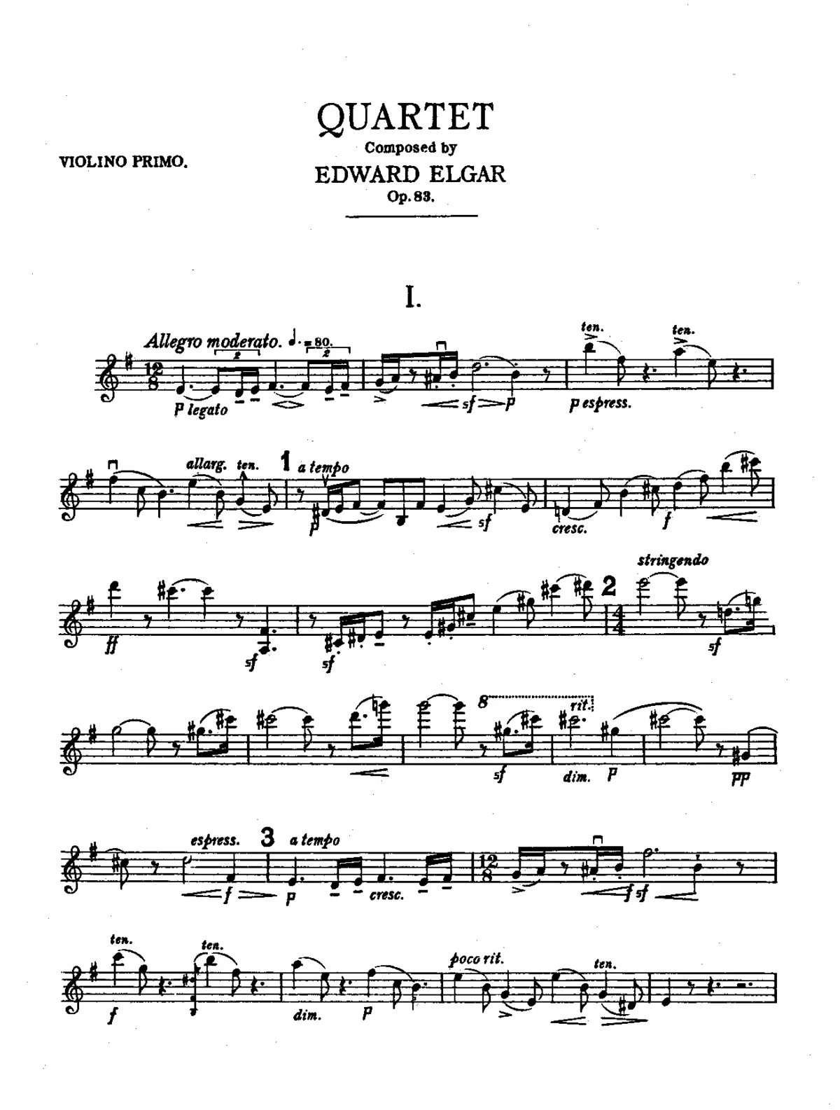 String Quartet - Page 1
