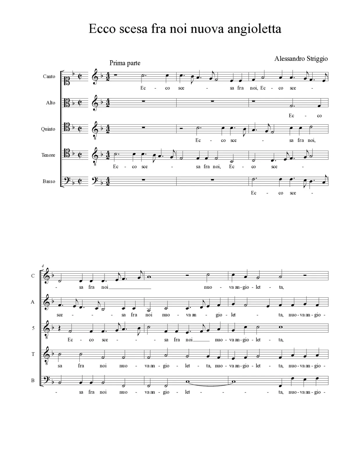 Ecco scesa fra noi nuova angioletta - Page 1