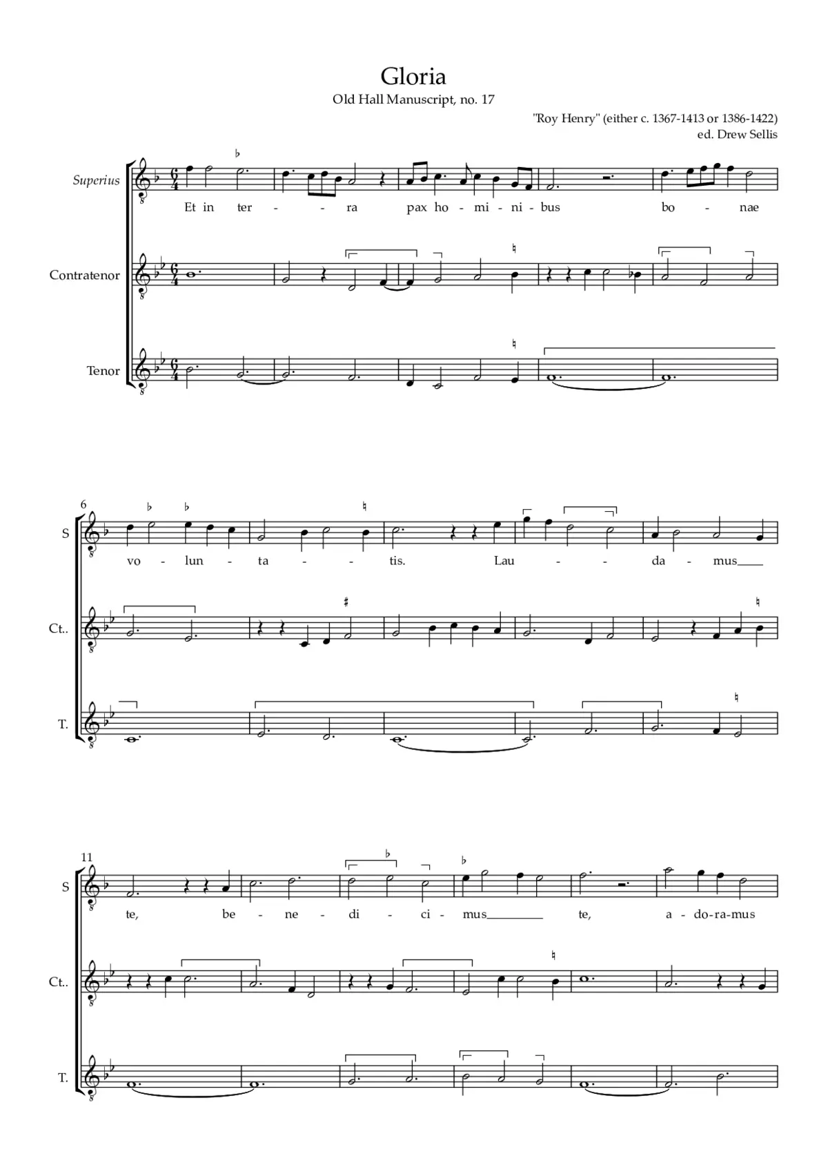 Gloria, Old Hall 16 - Page 1