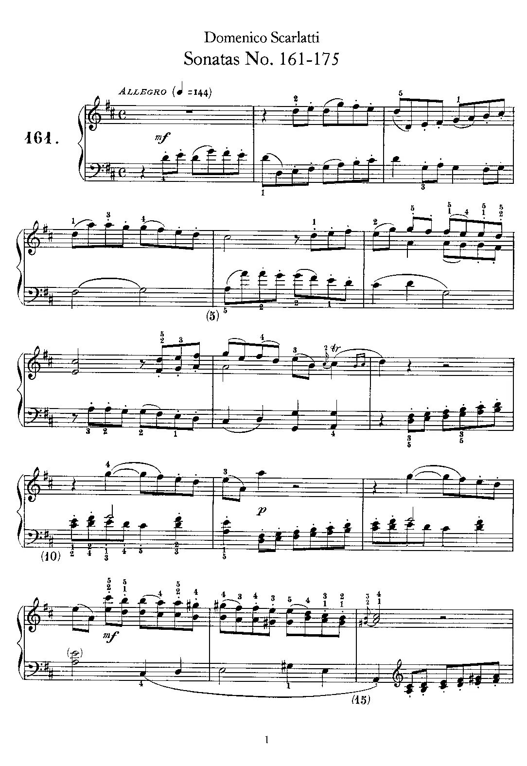 Keyboard Sonata in D major - Page 1