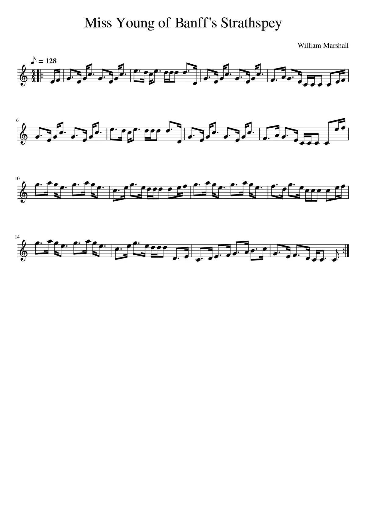 Miss Young of Banff's Strathspey - Page 1