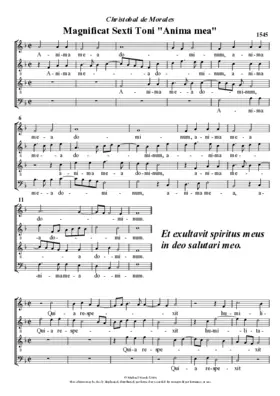 Magnificat Sexti Toni 'Anima mea'