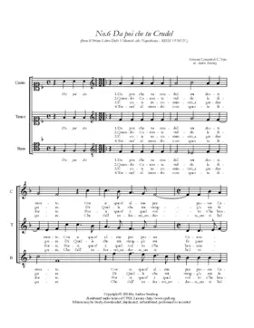 Da poi che tu crudel