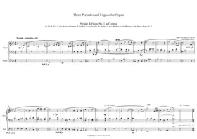 3 Preludes and Fugues for Organ