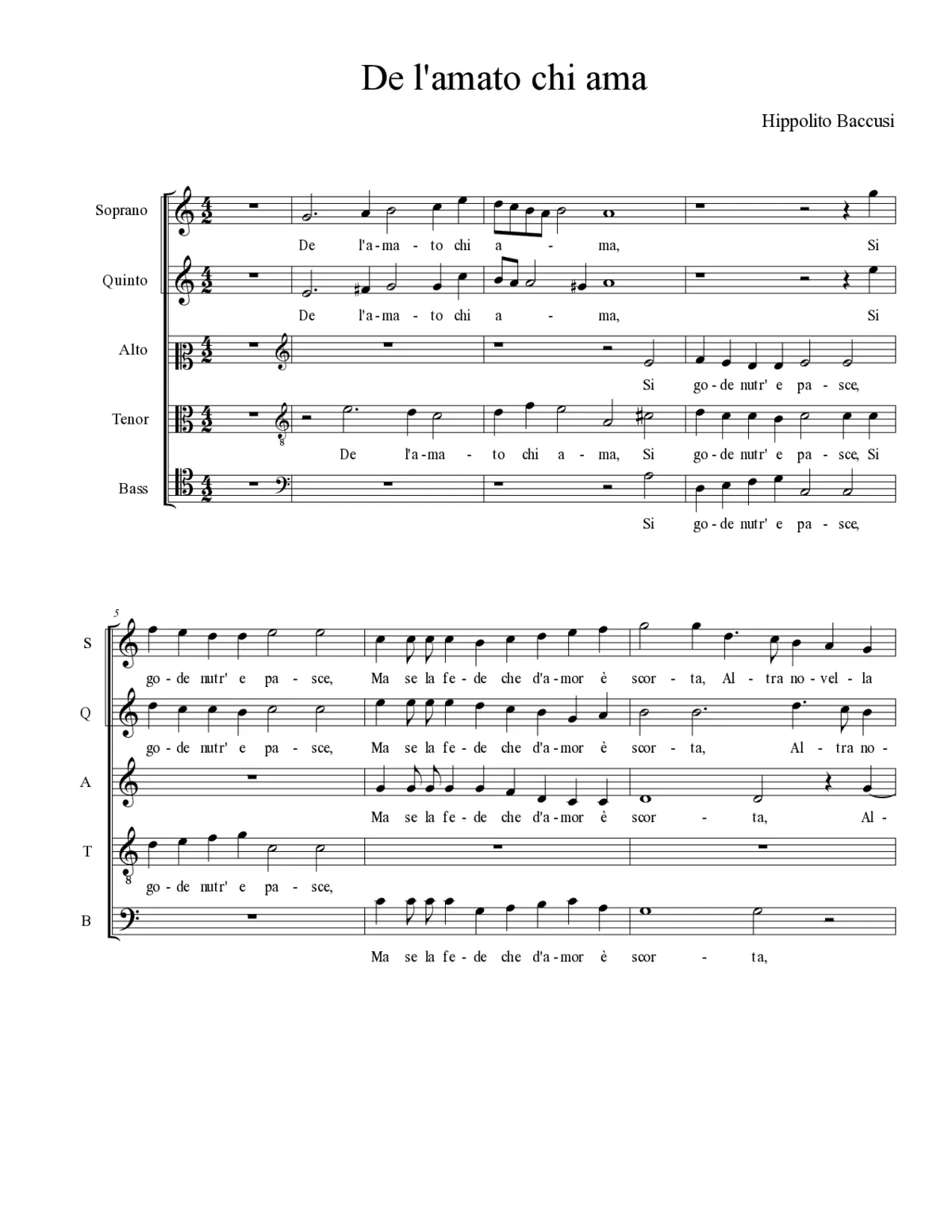De l'amato chi ama - Page 1