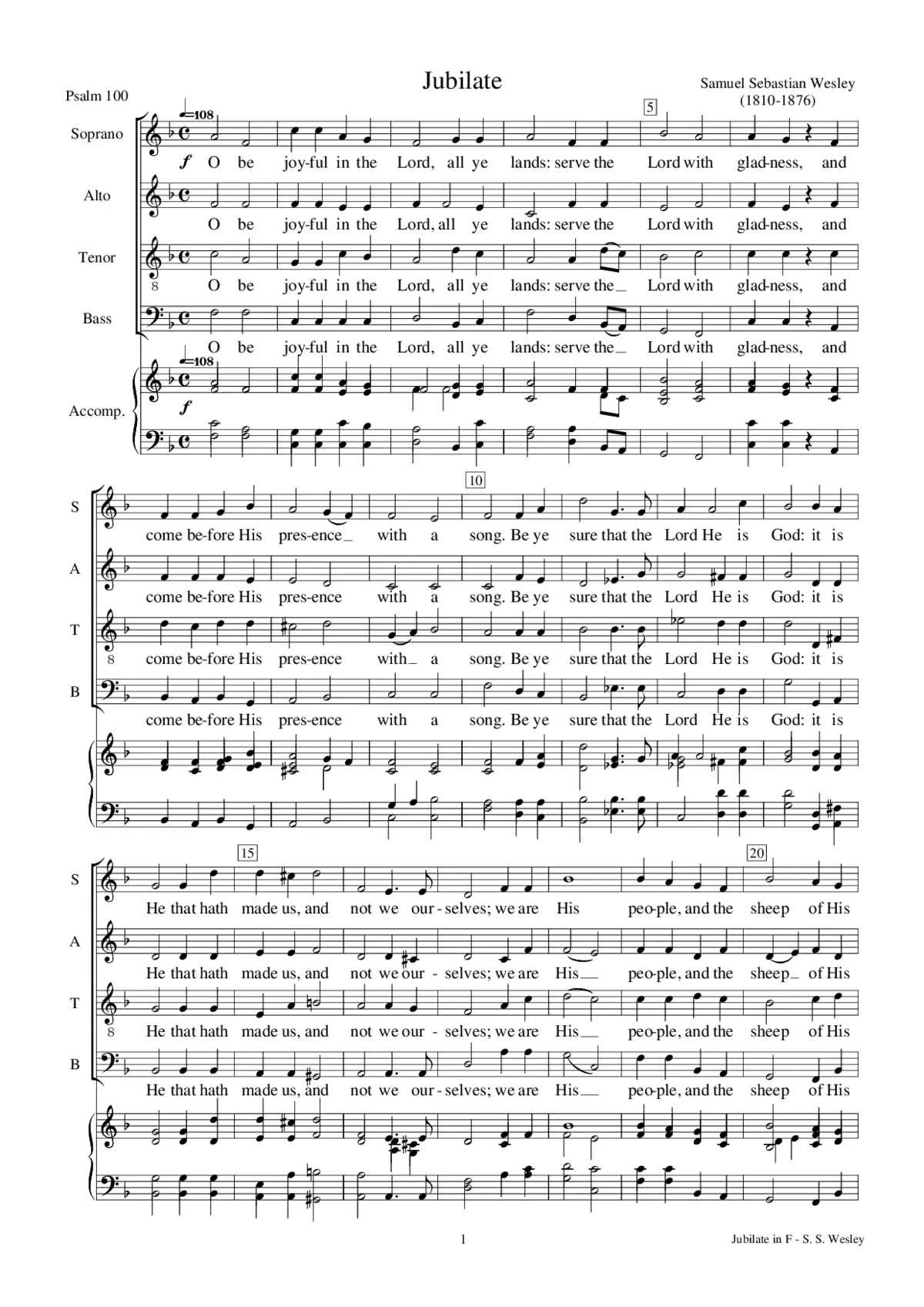 Jubilate in F - Page 1