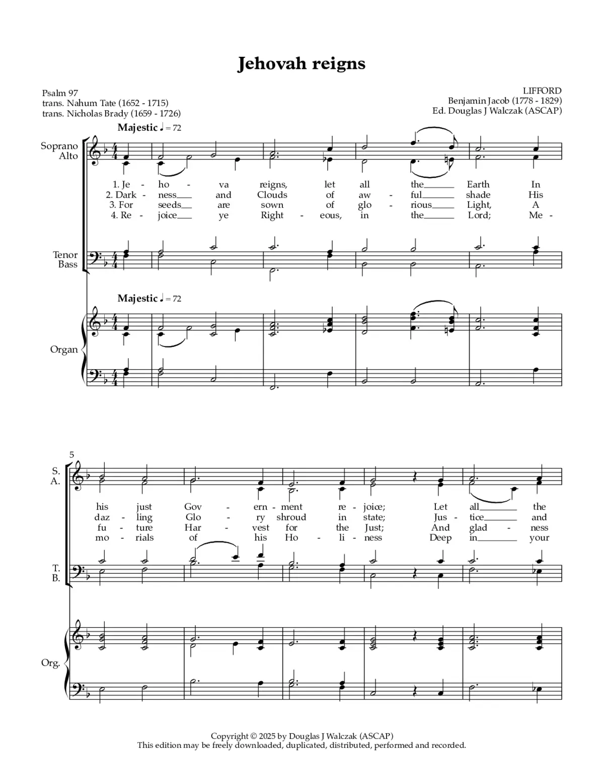 Jehovah reigns, let all the Earth - Page 1