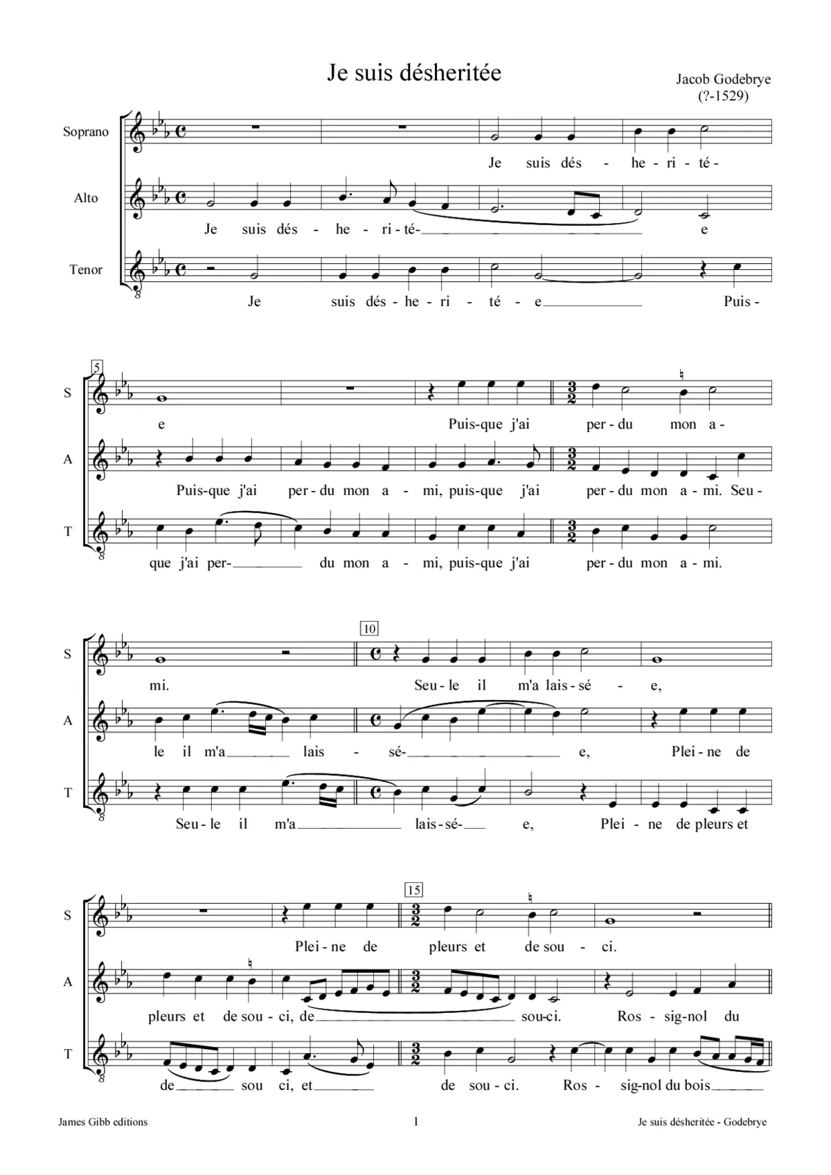 Je suis déshéritée - Page 1