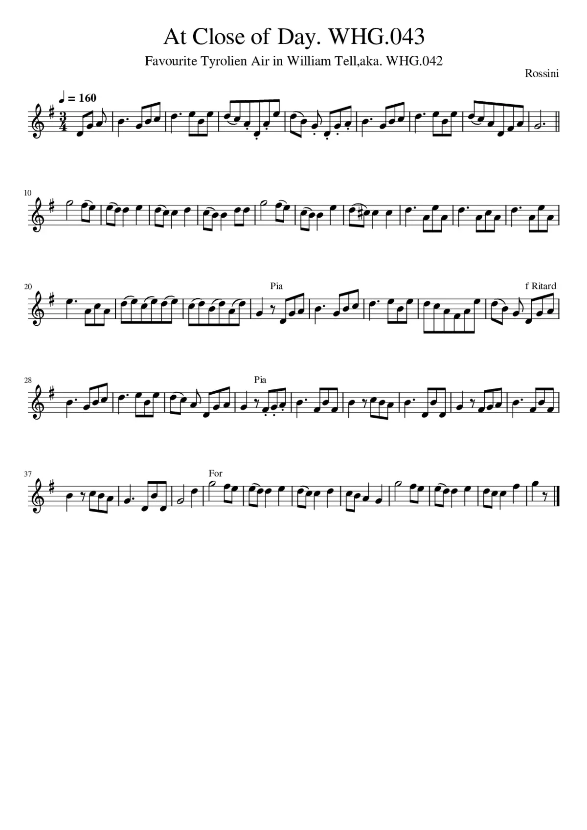 At Close of Day. WHG.043 - Page 1