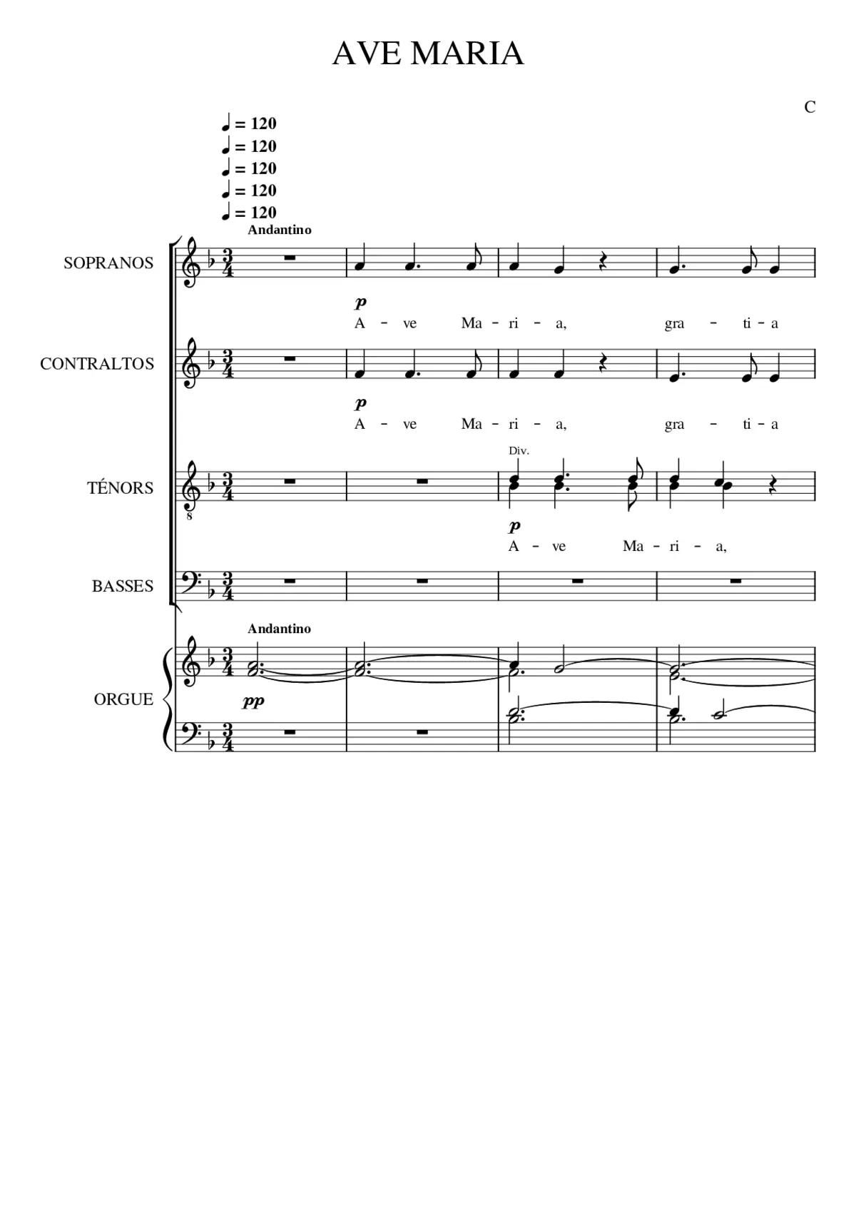 Ave Maria Op. 145 - Page 1