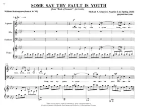 Some say thy fault is youth