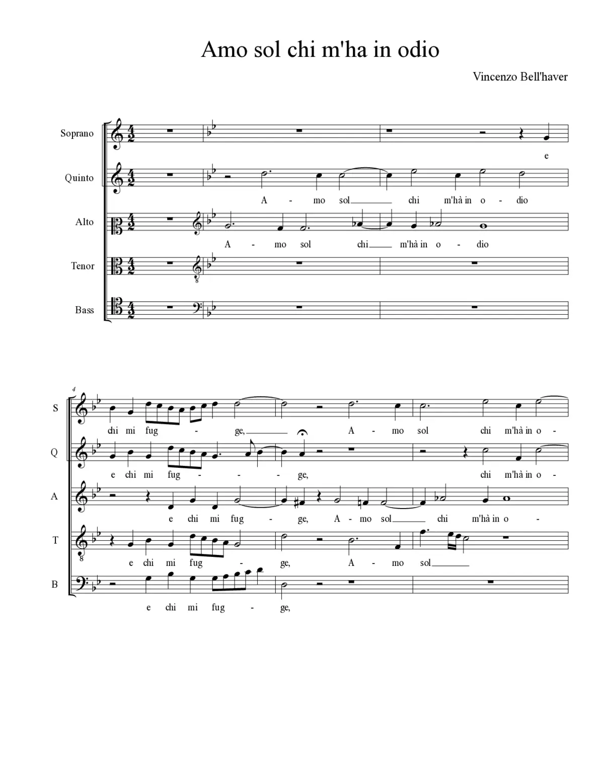 Amo sol chi m'hà in odio - Page 1