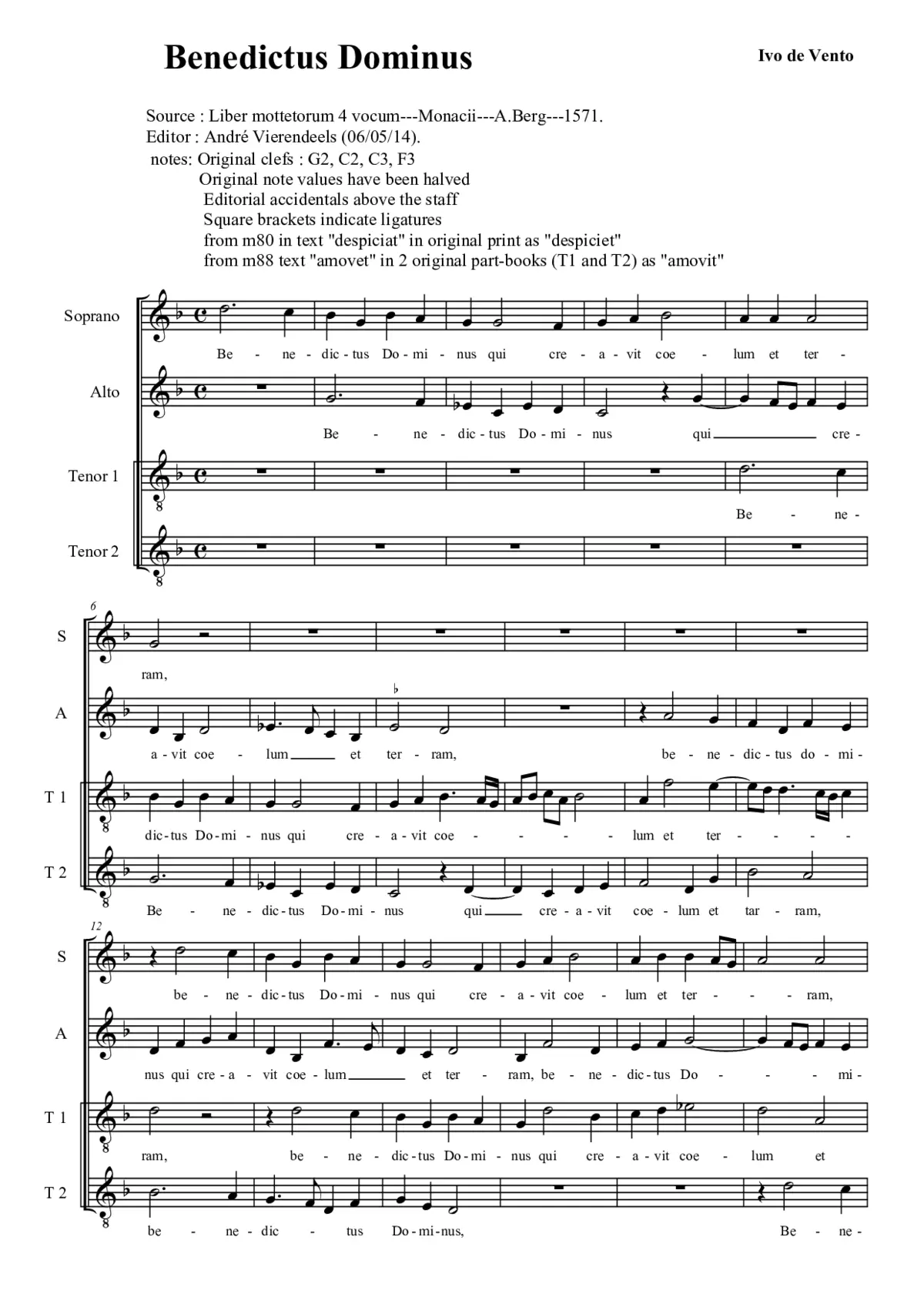 Benedictus Dominus - Page 1