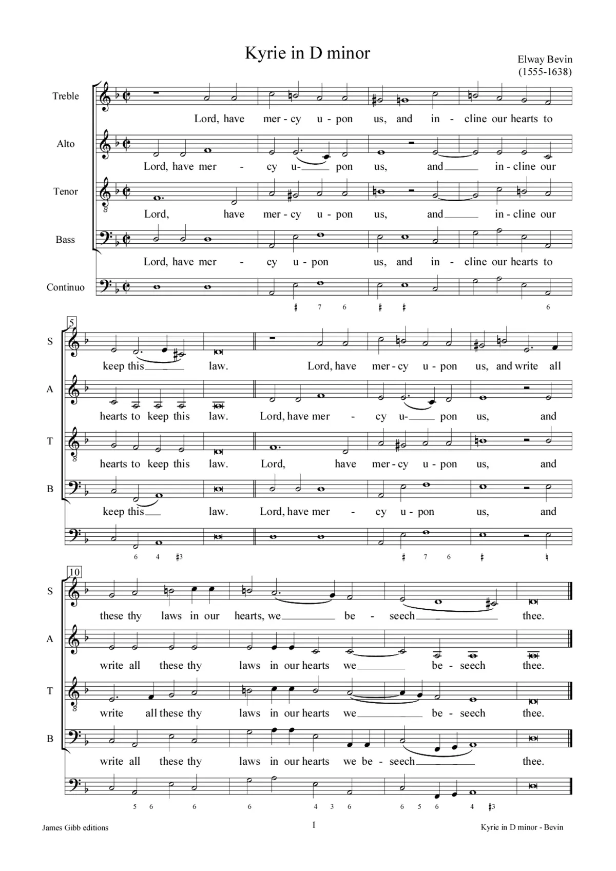 Kyrie in D minor - Page 1
