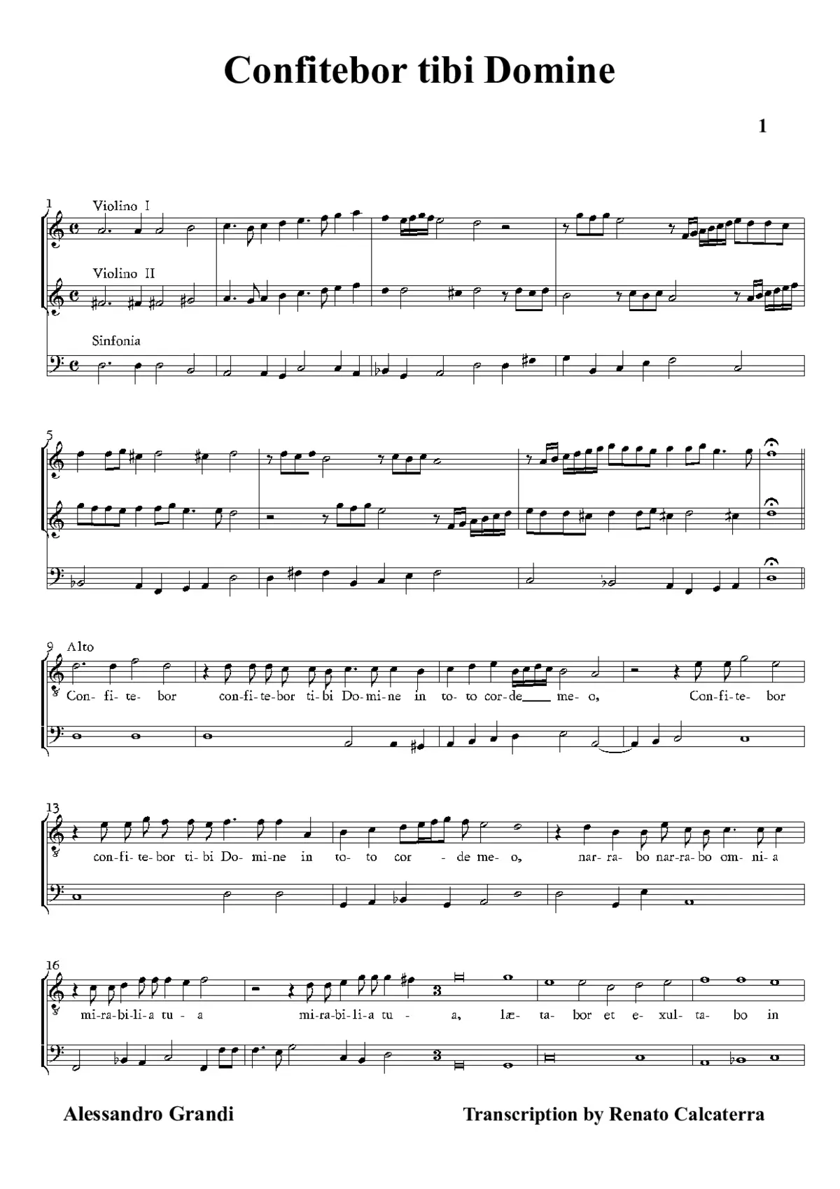 Confitebor tibi Domine - Page 1